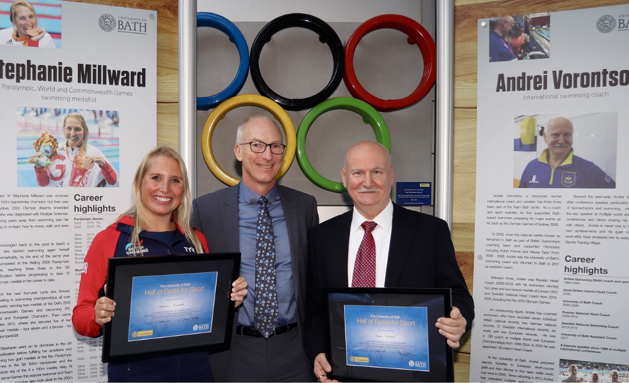 Paralympic champion Stephanie Millward and Olympic swimming coach Dr Andrei Vorontsov have today become the latest inductees into the University of Bath Hall of Fame for Sport.   